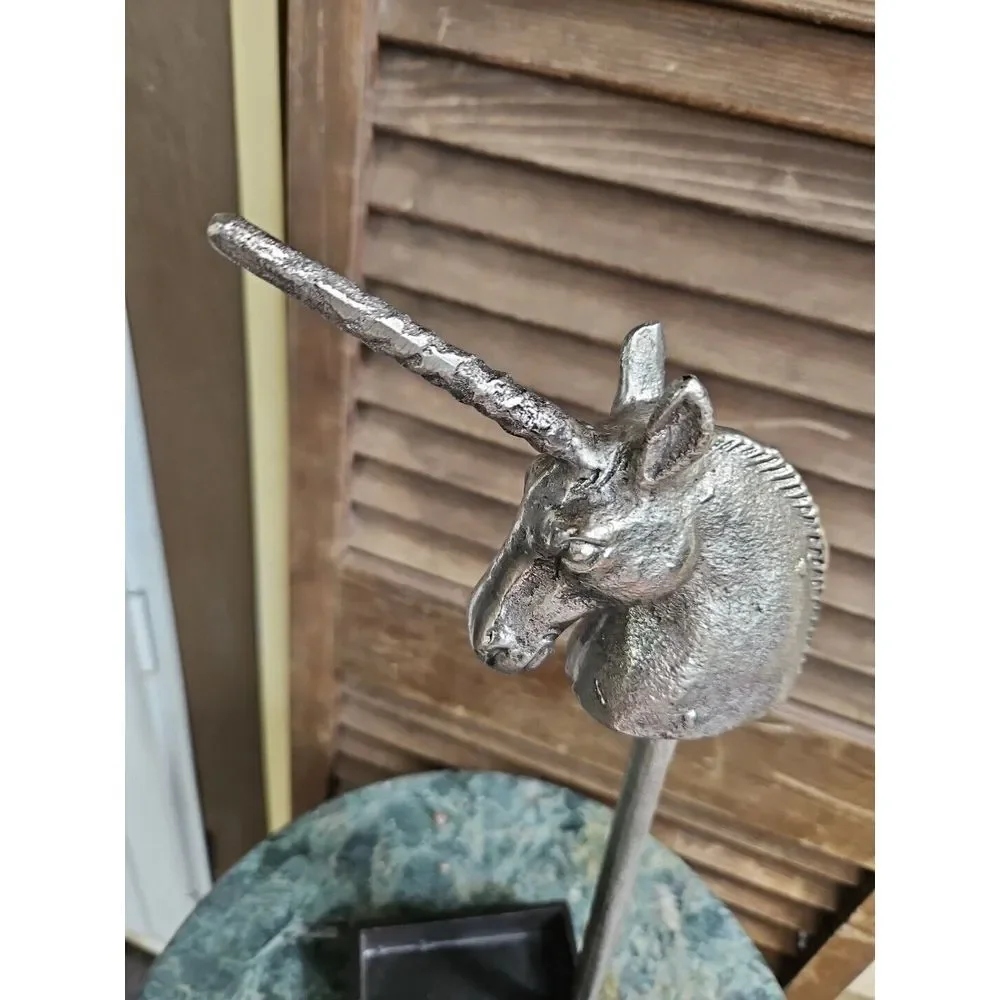 Vintage UNICORN RING HOLDER JEWELRY TRAY‎ Cast Iron Vanity Scrunchie Holder 13
